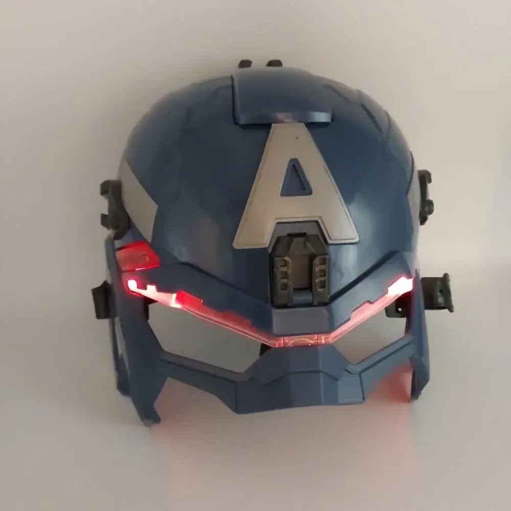 Marvel Captain America Light-up Face Mask Rogers Hasbro‎ Kids Halloween Mask